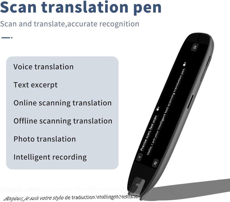 MOIDYOU Scan Reader Pen,Translator Pen, Language Translator Device, Text to Speech, Assistive Tool for Kids, Adults, Dyslexia, Language Learners and Learning Difficulties, Including 142 Languages - Image 2